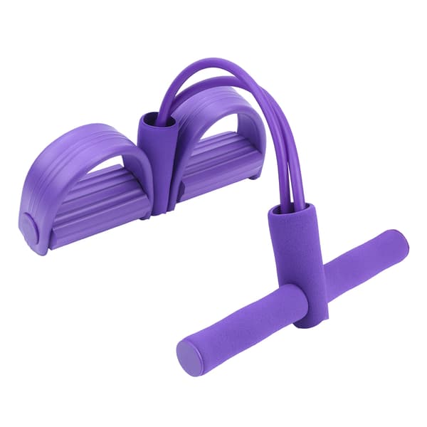 2-putkinen jalkapoljin vetoköysi elastinen jalkojen vetolaite SitUp vatsalihasten kuntolaite (violetti)