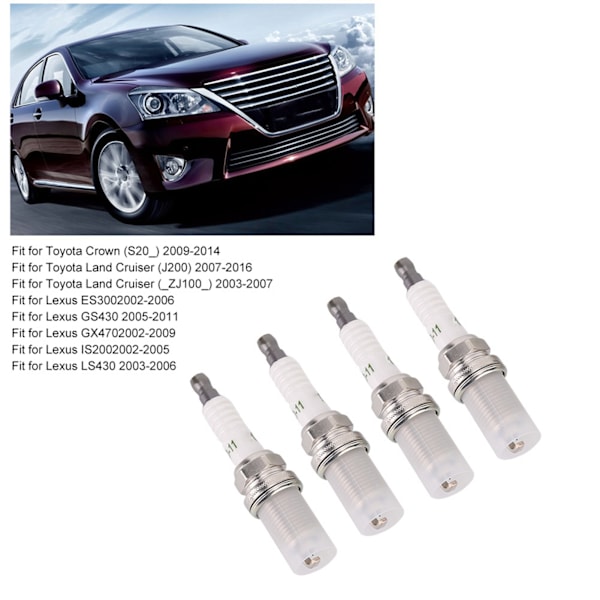 4 st Tändstift för tändsystem, tillbehör som passar Lexus GS430 2005-2011 SK20R11