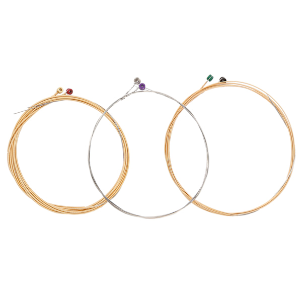 6 stk. guitarstreng stålkerne fosforbronze legering viklet strengeinstrument tilbehør