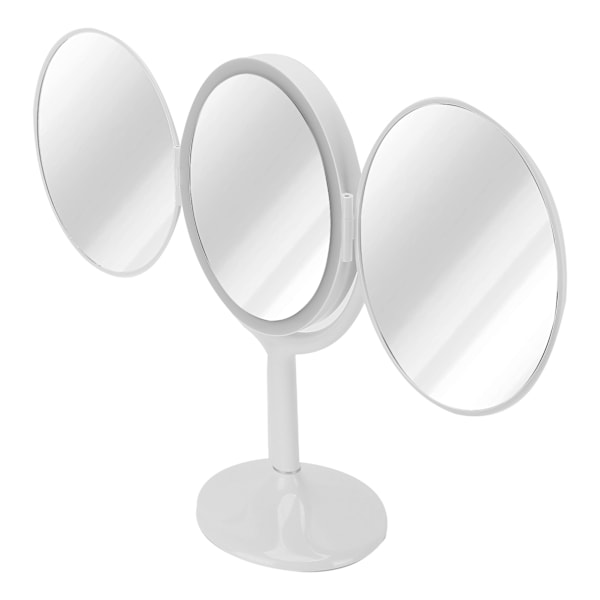 LED Makeup Spejl Foldbart Roterbart Spejl Touch Kosmetisk Spejl til Soveværelse Omklædningsrum Hvid
