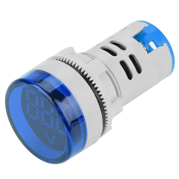 Rund LED Signallampe AC Digital Display Voltmeter Indikator (blå)