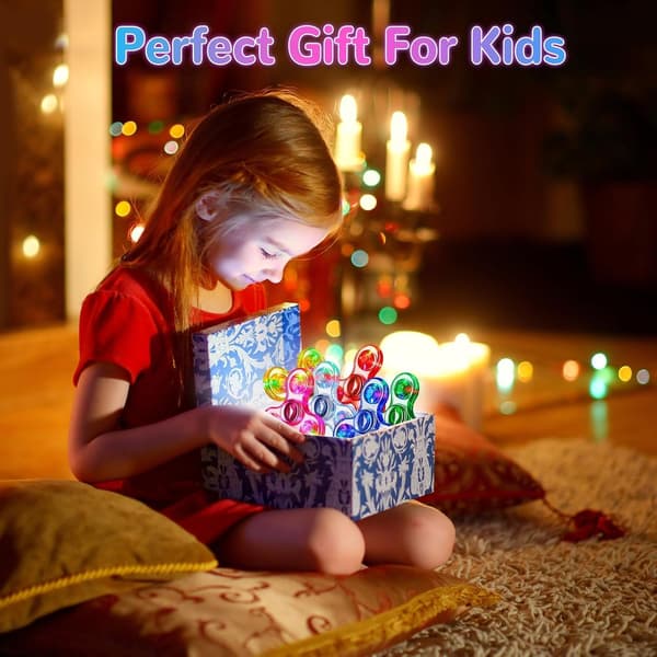 Luminous Finger Spinner Stress Relief Toy - [Luminous Version] Blue Crystal Plastic Boxed Set