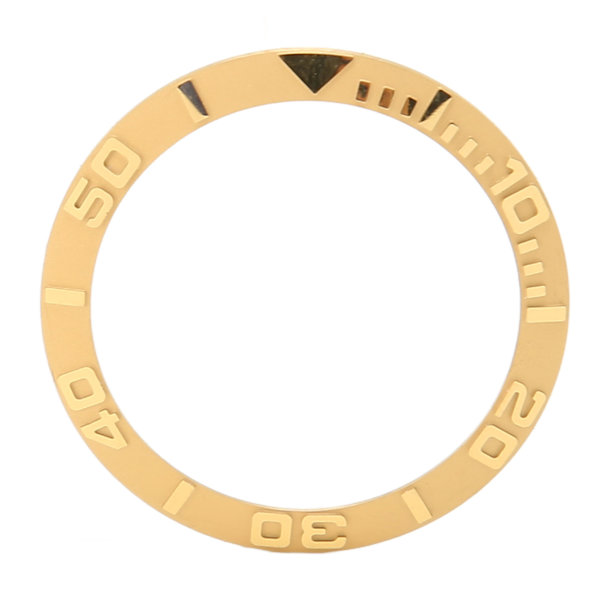 Klocka Bezel Insert 38mm Keramisk Präglad Siffra Klocka Bezel Ring Ersättningstillbehör Delar för Reparation Guld