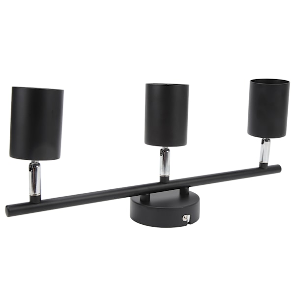 LED Skinnespot Kit 3 Hoveder 40,5 cm Arm 90 Grader Drejelig Mat Sort 3 Lys Skinnebelysning Kit til GU10 Pære 85‑265V