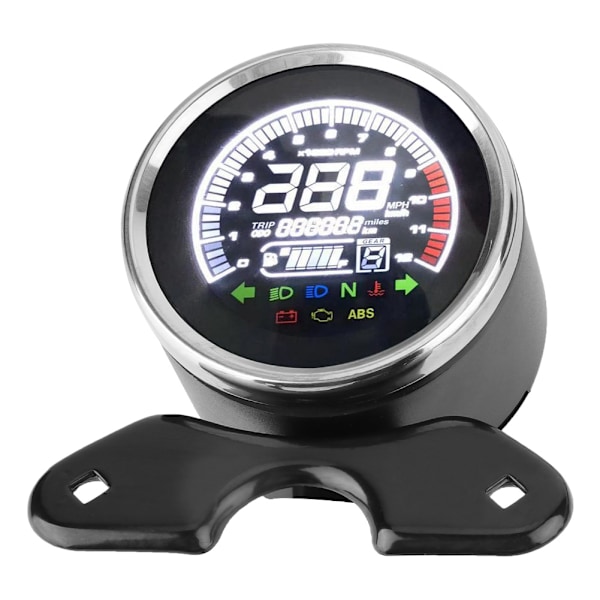 LCD-display til motorcykel - Digital kilometertæller, speedometer og omdrejningstæller
