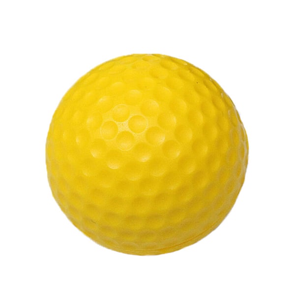 42,6 mm Golfboll PU Mjuk Enlager Golfträningboll för inomhusträning Tillbehör Gul 12 st