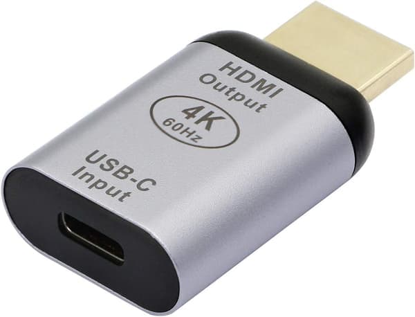 USB-C til HDMI-adapter, 4K@60Hz USB Type C Hun til HDMI Han Konverter, til Hjem og Kontor, Apple-enheder understøttes ikke