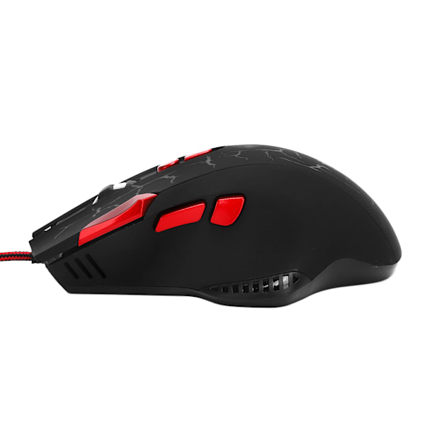Gaming Mouse USB Kablet 8 Knapper 4-Hastighets DPI Justerbar med Pustelys Datamaskin Enhet G550 Crackle