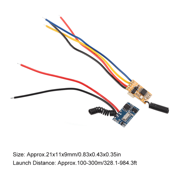 Mini fjernbryter 3,7V 4,5V 5V 6V Mikro mottaker sender modul Lavt strømforbruk Relé