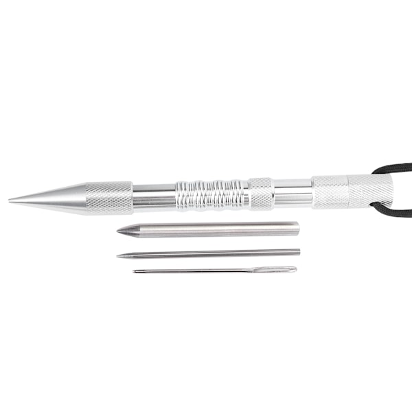 Armbånd Parachute Cord Strikkepinde Spike Kit Aluminium DIY Værktøj til Vævning Sølv 4 stk./sæt