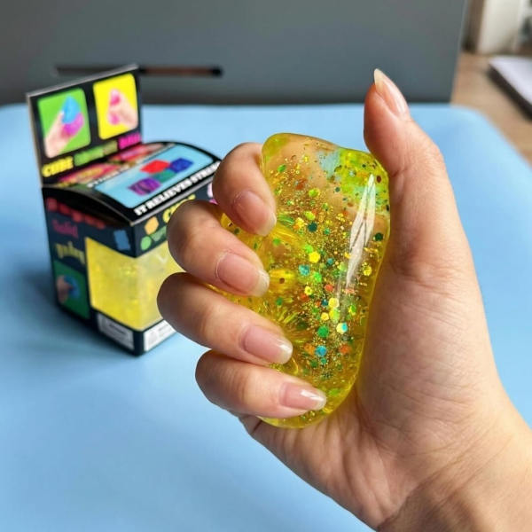 Nice Cube Squishy Stress Cube til voksne, Squishy Slow Rising Fidget Cube Sensorisk til angst stresslindring Højdensitets is-klemmeboldterninger