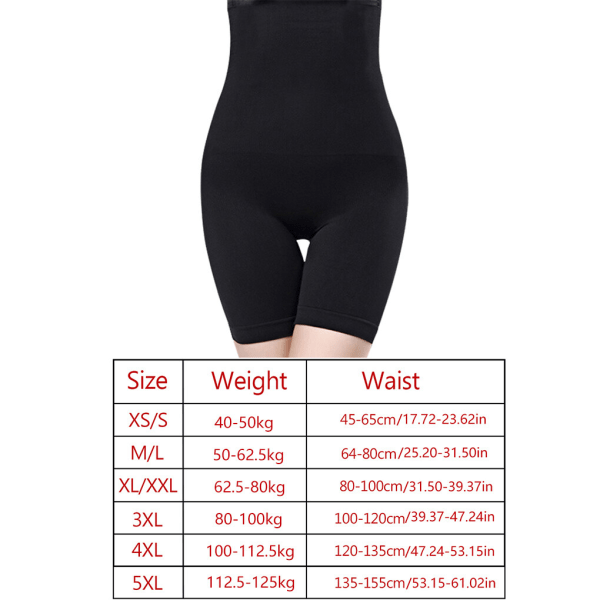 Body Shaper Seamless Kvinder High Waist Lifter Trusser Trusser black M/L