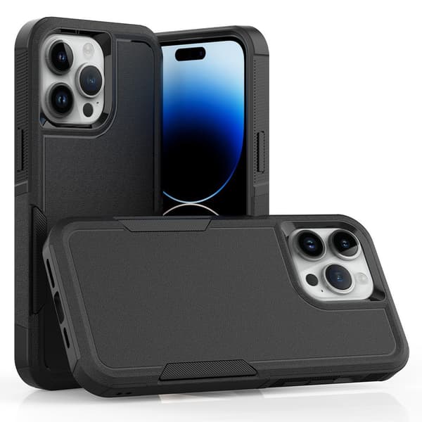 SERIE Deksel for iPhone 13 Pro (KUN) støtsikkert mobildeksel - SVART
