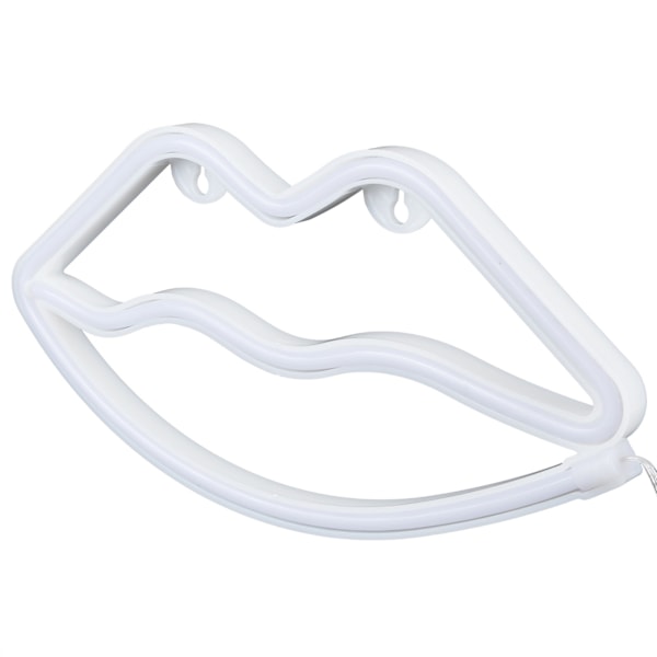 LED Neonljus Läpp Neon Skylt Nattlampa för Vardagsrum Sovrum Klubb Bar USB/Batteridriven Blå