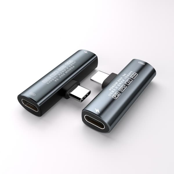 USB-C–USB-C-adapteri – 60 W pikalataus ja 10 Gbps tiedonsiirto