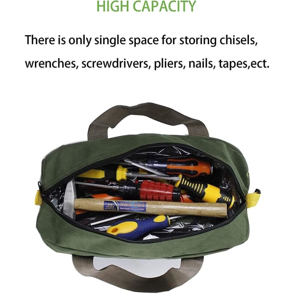 18 tommer Heavy Duty Wide Mouth Tool Bag Organizer