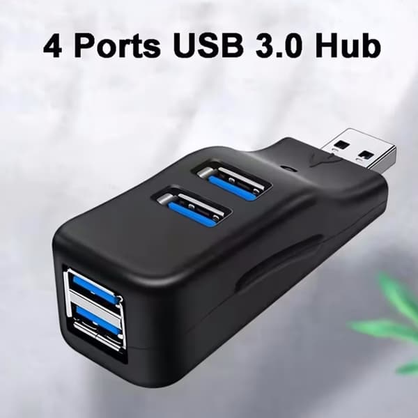 usb 3.0-hub, usb-hubadapter, 4 portar för USB 3.0, mini USB A-portutökare