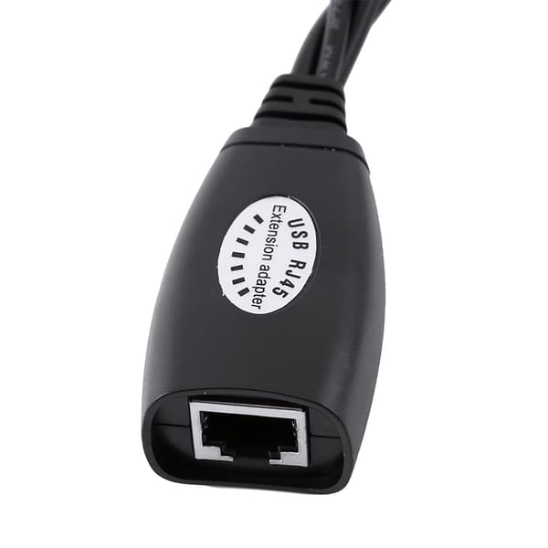 4 porte USB 2.0 til RJ45 Hub Ethernet-forlænger netværksadapter kabelledning