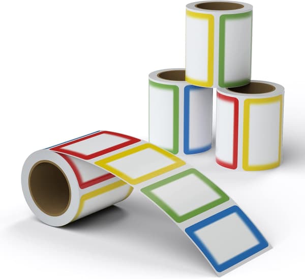 Colorful Name Tags - 1000 Writable Labels, Suitable for Kids, Office, Schools, and Events.