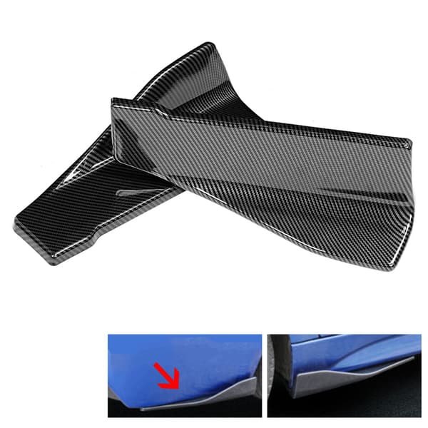 35cm Kulfiber Universal Sideskørt/Bagerste Bumper Lip Splitter Winglet Forklæder til Bil