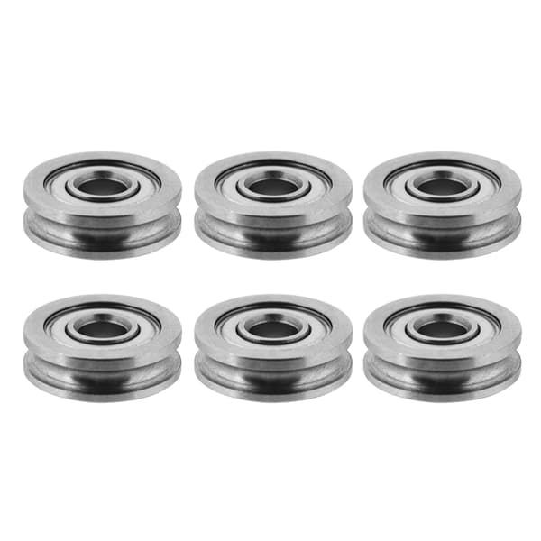 10 st Metall U-spår Förseglat Styrhjul Trissa Räls Kullager U604ZZ 4 * 13 * 4mm
