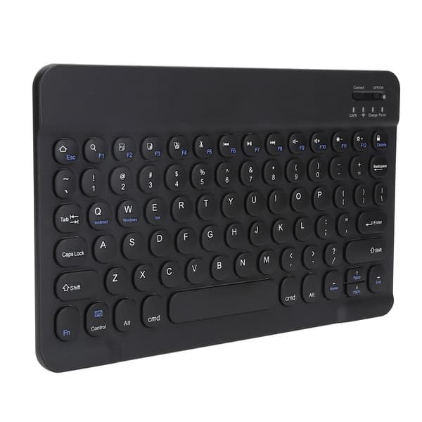 Trådløst Bluetooth Tastatur Tablet Smartphone Computertilbehør Rund Hætte 10inSort