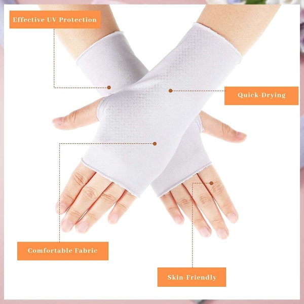 Par anti-UV-handskar för kvinnor UV-skydd handledslängd anti-halkhandskar för utomhusaktiviteter pink