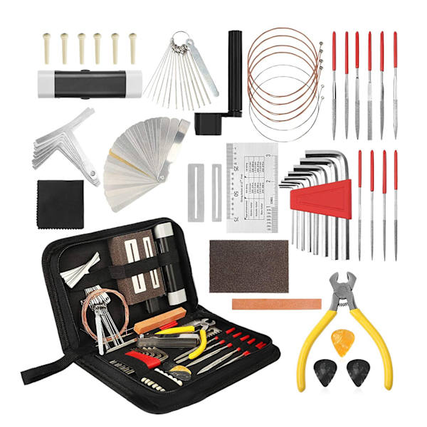 Gitarrreparationsverktyg Stränglindare Stallstift Slipkit Sexkantsnyckel Underhållsredskap