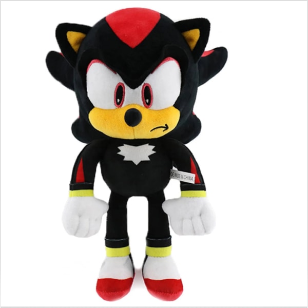 Sonic - Shadow plyslegetøj 30cm Sort farve Super blød kvalitet