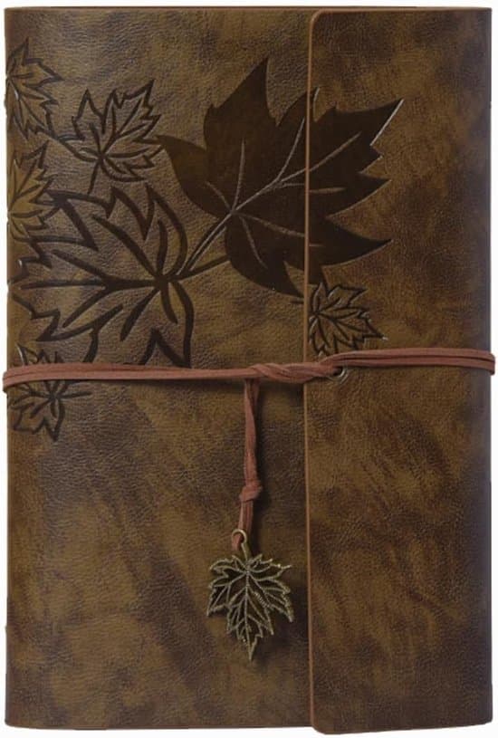 Portable Leather Journal - A5 - 165×235 mm - 80 Pages - Loose-leaf Notebook - Refillable Inserts, Travel Diary - Perfect Gift - Coffee Brown