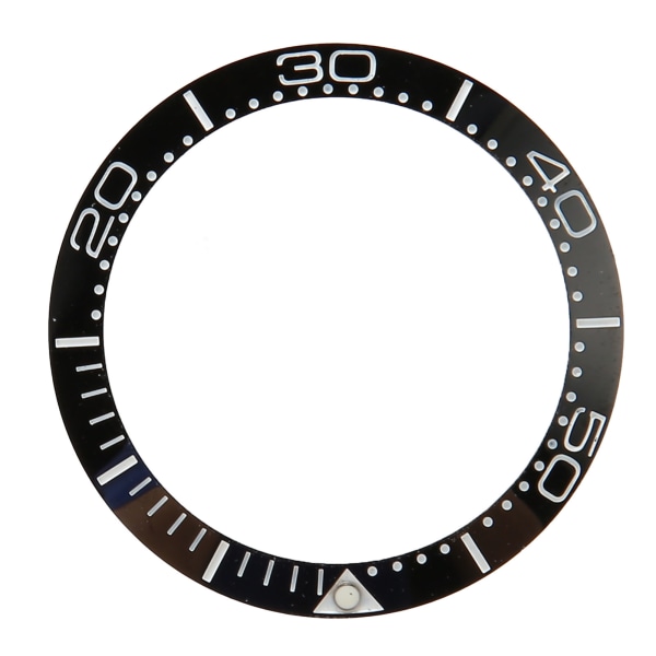 Professionel Ur Bezel Insert 38 mm Keramisk Ur Bezel Ring Reparation Tilbehør til Urmager Sort Base White Digit Dot