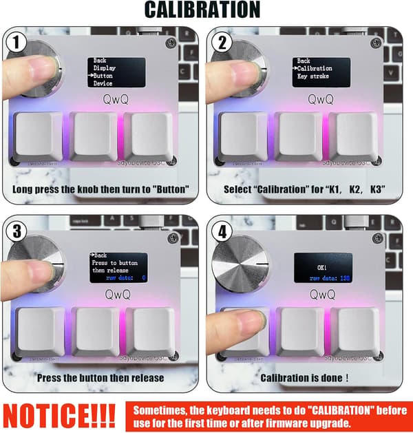 Quick-response Hall-effect switches, magnetic linear switches, a keyboard with knob and screen, copy/paste function and cut function.
