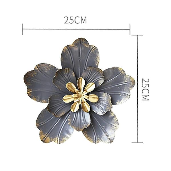 Metal Blomst Vægkunst Indretning, Rustik Moderne Blomsterskulptur