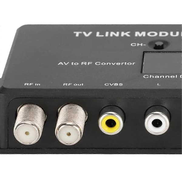 TM70 UHF TV LINK-modulator AV til RF-omformer IR-forlenger med kanalvisning USB 5V