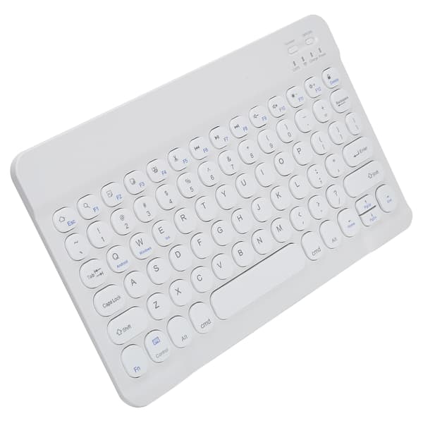 Trådløst Bluetooth Tastatur Tablet Smartphone Computertilbehør Rund Hætte 10in Hvid