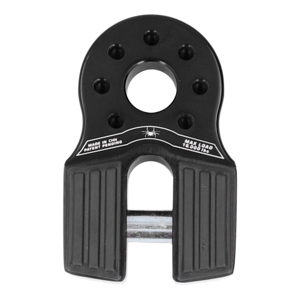 Platt Winch-Slingfäste 16000lb Lastkapacitet med Gummibeskydd i Aluminiumlegering Universal för UTV SUV Pickup Svart