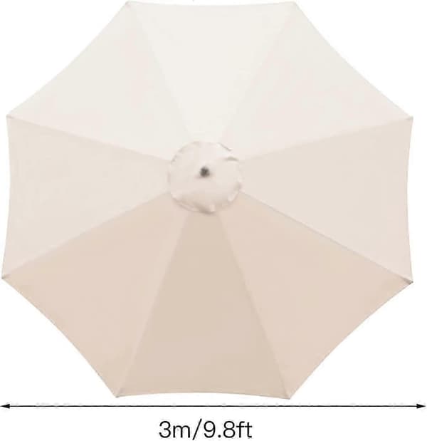 Erstatningsstoff Kompatibelt med hageparasoll, 3 m, 8 ribber beige
