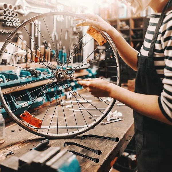 Stål cykeldækhåndtag sæt med limfri lapper til cykling på landevejshjul