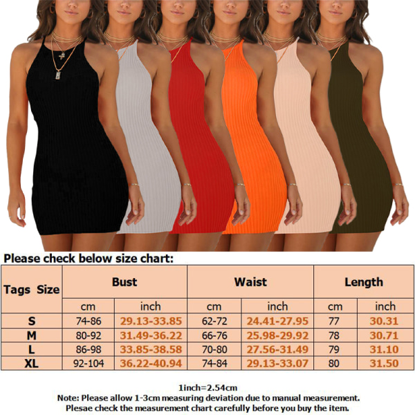 Kvinder ensfarvede ærmeløse stramme nederdel rund hals kjole fest Gray XL