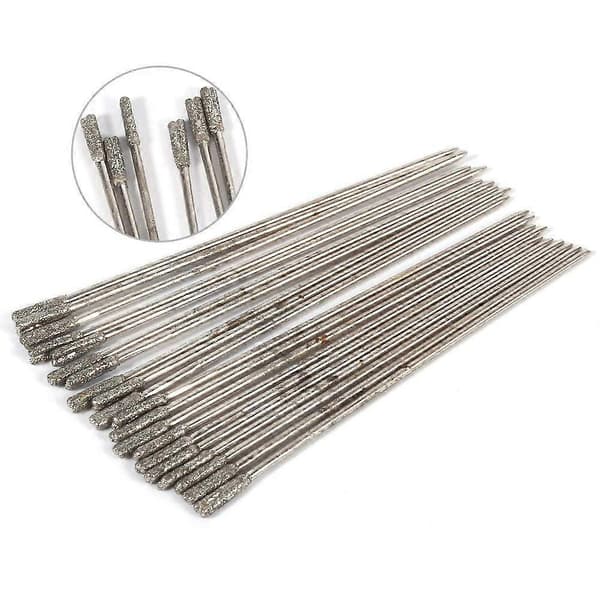 Jewelry Drill - 20 Pcs/Pack 1mm Coated Diamond Abrasive Drill, Solid Drill Needle, Agate Drill for Jewelry Agate 1.6-1.8mm