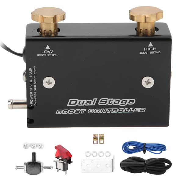 Bil Dual Stage Turbolader Boost Elektronisk Controller Kit Aluminium Legering til 12V Auto Universal