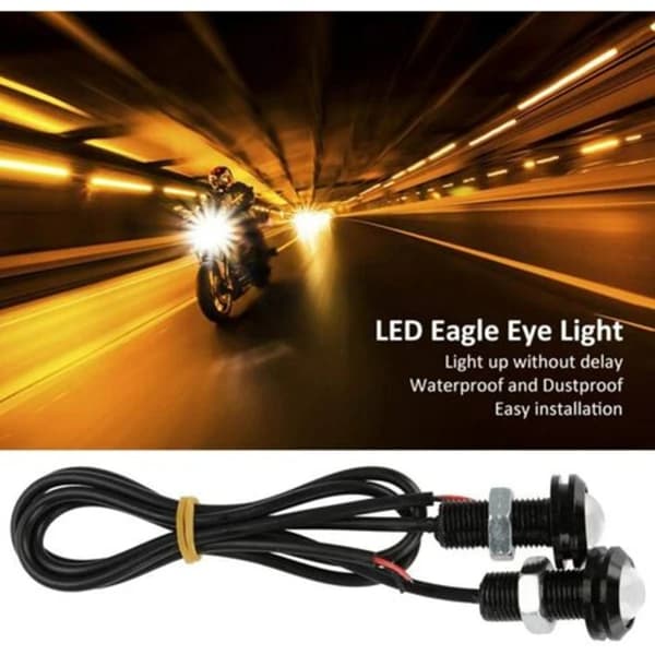 LED-kørelys 10W 18mm hvid (pakke med 10)