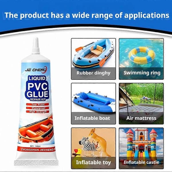PVC-lim med klar tør finish, kompakt reparationssæt til punkterede baderinge 50ml 50ml 1pcs