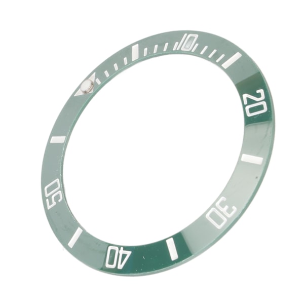 40 mm Diameter Ur Bezel Indsats Ring Klar Skala Lysende Keramisk Udskiftningsbezel Indsats Hvid Karakter Grøn Bagside