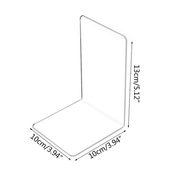 Akryl bogstativ kompatibelt med display, gennemsigtigt bogstativ, akryl bogreoler kompatible med display af bøger, noder 2Pcs