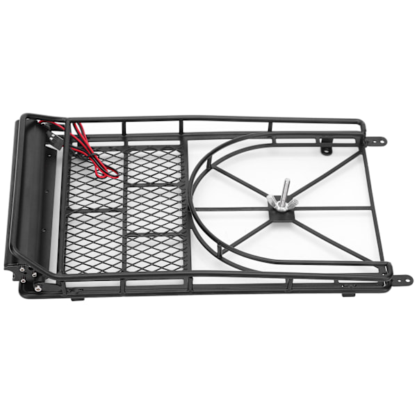 RC Crawler -auton metallinen kattoteline tavarateline 10 LED-valonauhalla HSP/Traxxasille