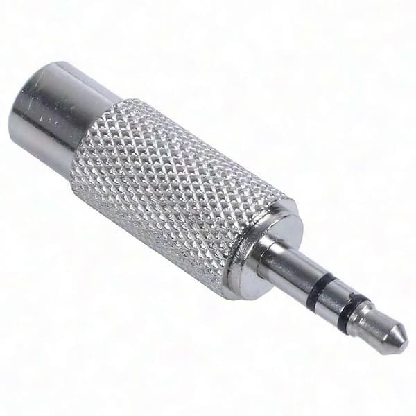 4x 3,5 mm hann til RCA hunn stereolydadapter, sølv