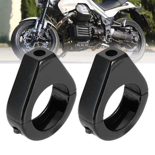 Motorcykel Modificeret Blinklys Montering Beslag i Aluminium Legering 41mm Gaffel Klemmer Sort