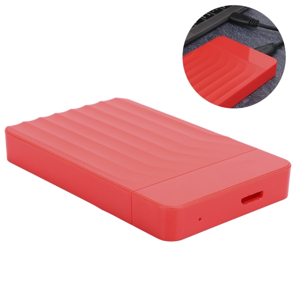 Harddisk-kabinett HDD-kapsling Notebook-deler USB3.0 2,5-tommers SATA til USB Solid State SSDRød