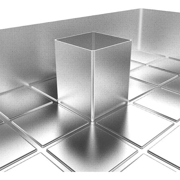 Rektangulär form med 12 löstagbara fyrkantiga block för anpassade siffer- och bokstavskakor